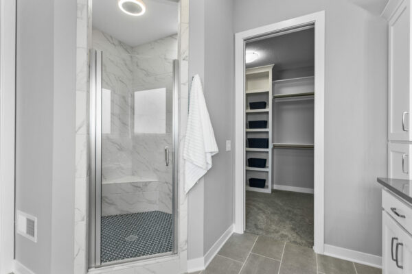 Jefferson 1.5-story floor plan master bathroom shower