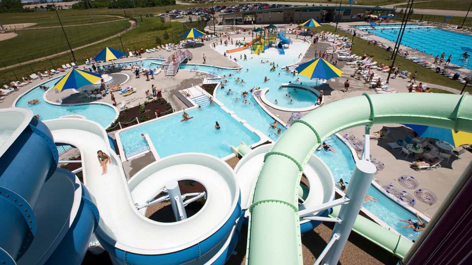 The Springs Aquatic Center is located across the street from The Reserve at Riverstone.