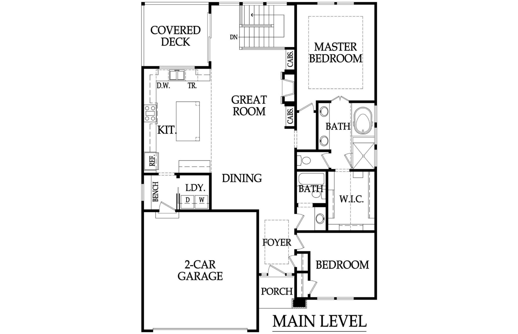 Bess Truman main level floor plan.