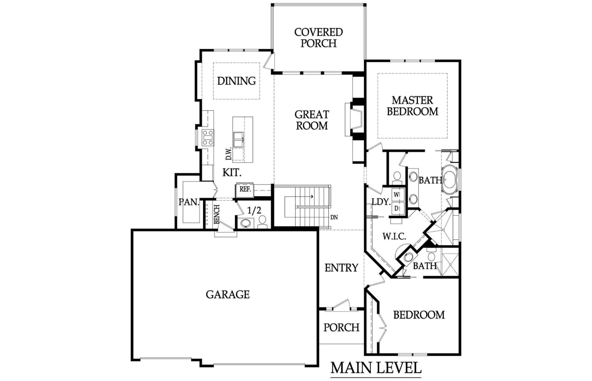 Roosevelt reverse main level floor plan