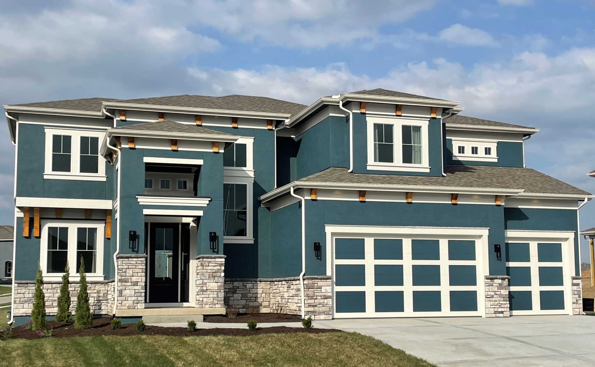 Kennedy 2-story floor plan front elevation by Patriot Homes