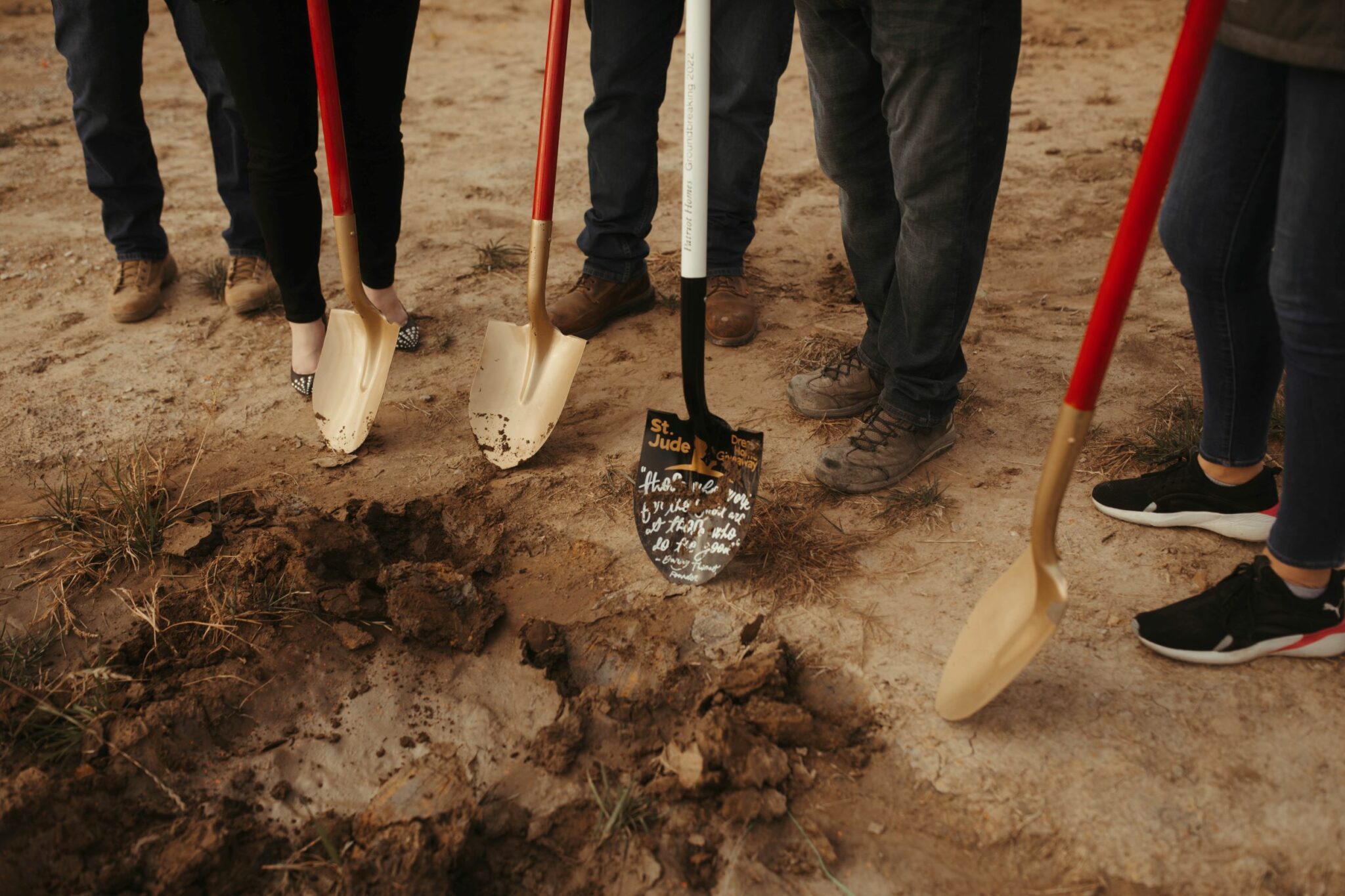 Patriot Homes Kansas City St. Jude Dream Home Groundbreaking Shovels