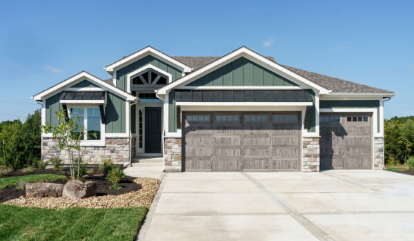 The Kansas City 2023 St. Jude Dream Home Giveaway house by Patriot Homes is located in The Reserve at Riverstone.